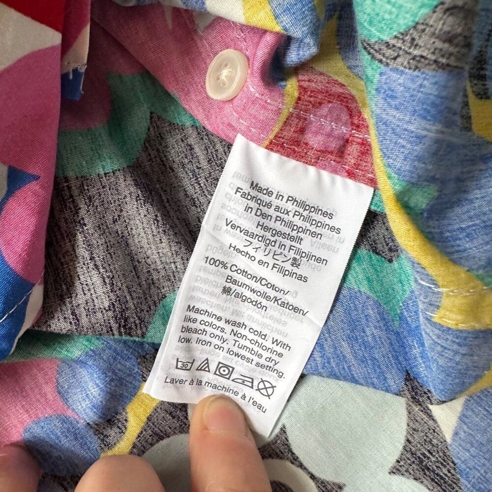 Women's J Crew Ratti Kaleidoscope Long Sleeve Button Down Sz 0 - Picture 5 of 11
